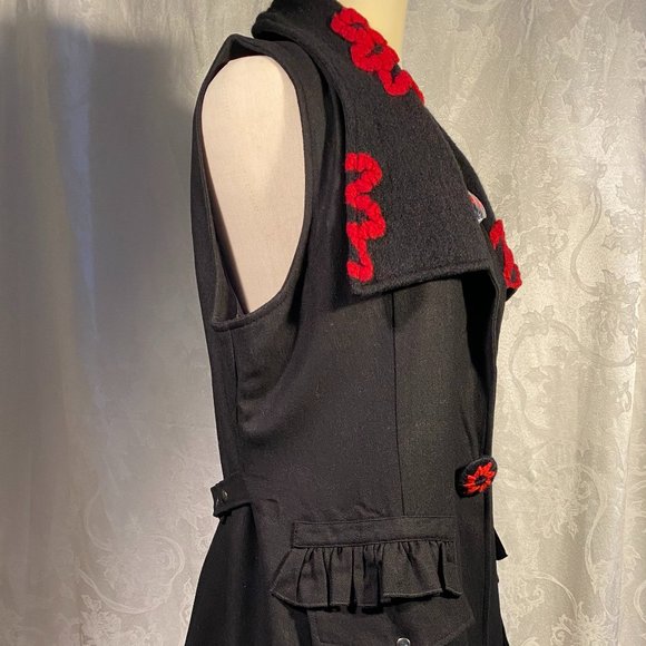BOO RADLEY GORGEOUS LONG BLK VEST (SZ SMALL) (BNWT) - Picture 5 of 13